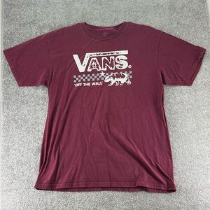 Vans Off The Wall Short Sleeve Shirt Graphic Tee Purple Mens Size L
